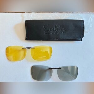 2 Unisex Sunlights Magnetized Clip Glasses